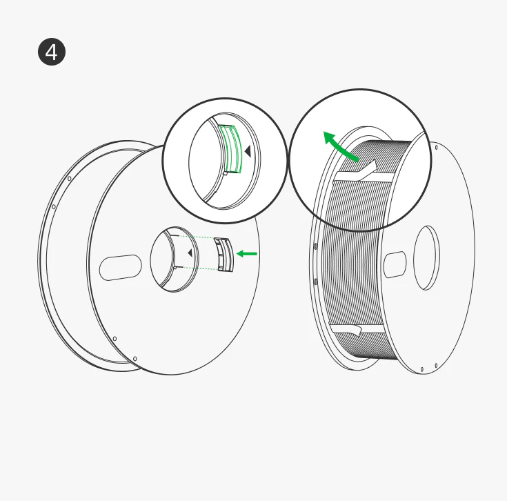 Bambu Lab znovupoužitelná cívka na refill filament 6 spool step