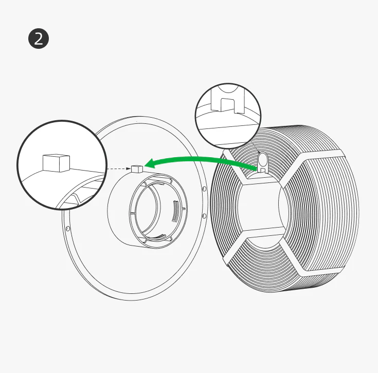 Bambu Lab znovupoužitelná cívka na refill filament 4 spool step 3