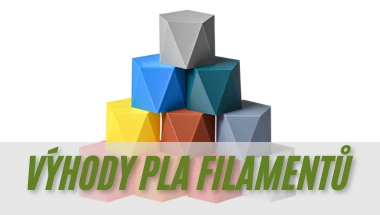 Výhody PLA: Proč zvolit PLA pro 3D tisk? 1 3D tisk PLA Filamentů od Bambu Lab s různou barvou materiálu.