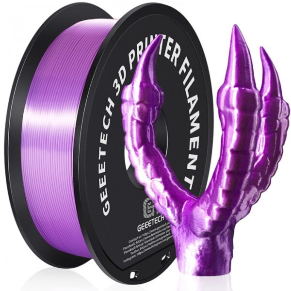 PLA Silk Geeetech Filament Fialova – leskly fialovy filament pro 3D tisk