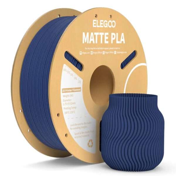 PLA Matte filament Elegoo v barvě modrá navy blue